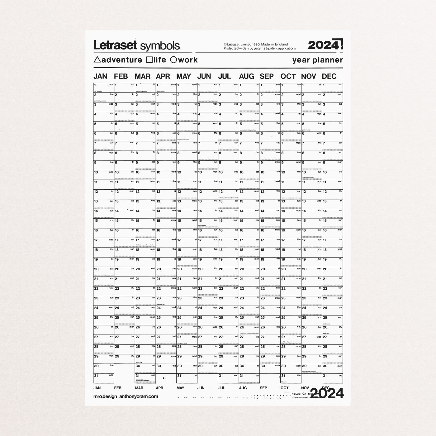 2024 Year Planner Portrait