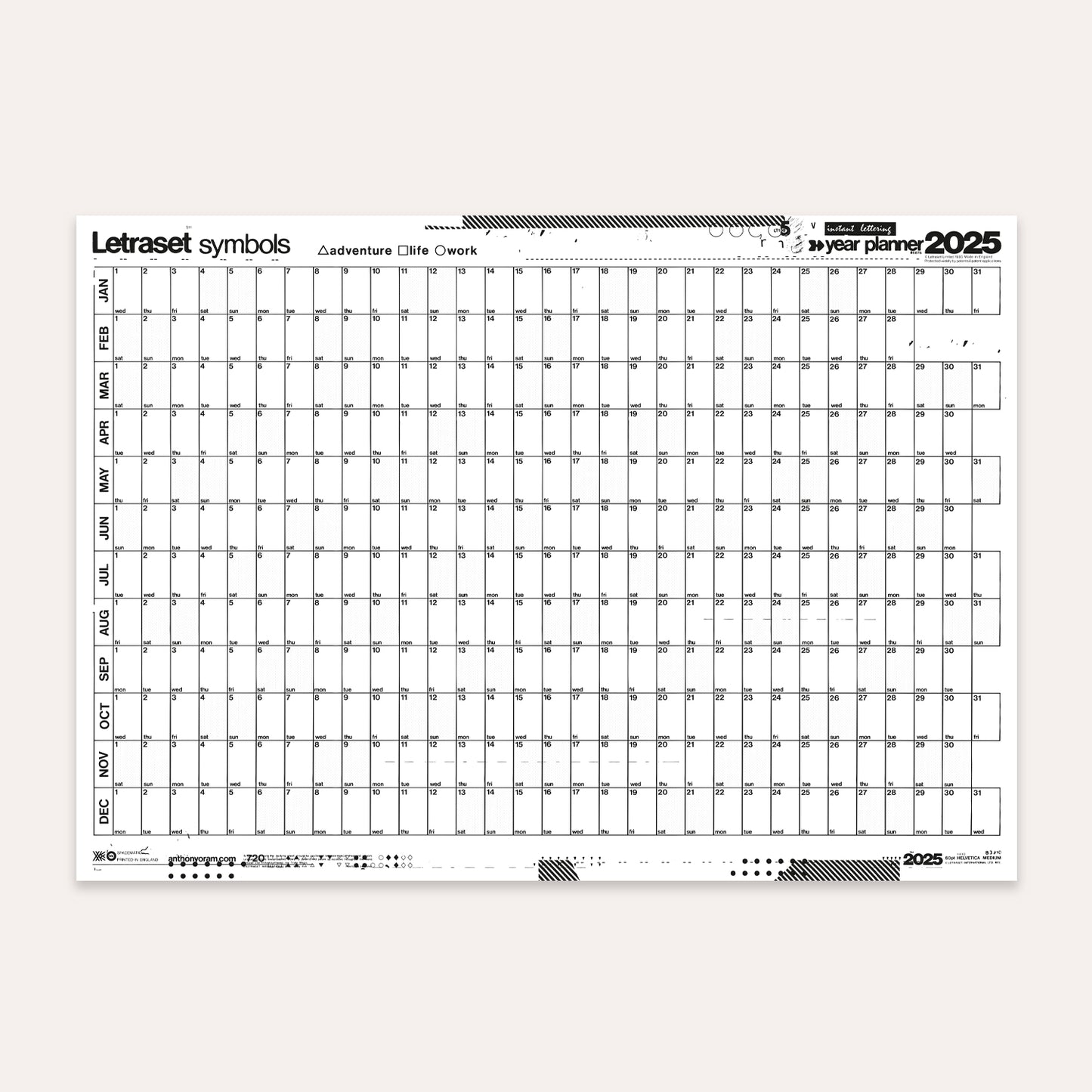 2025 Year Planner Landscape