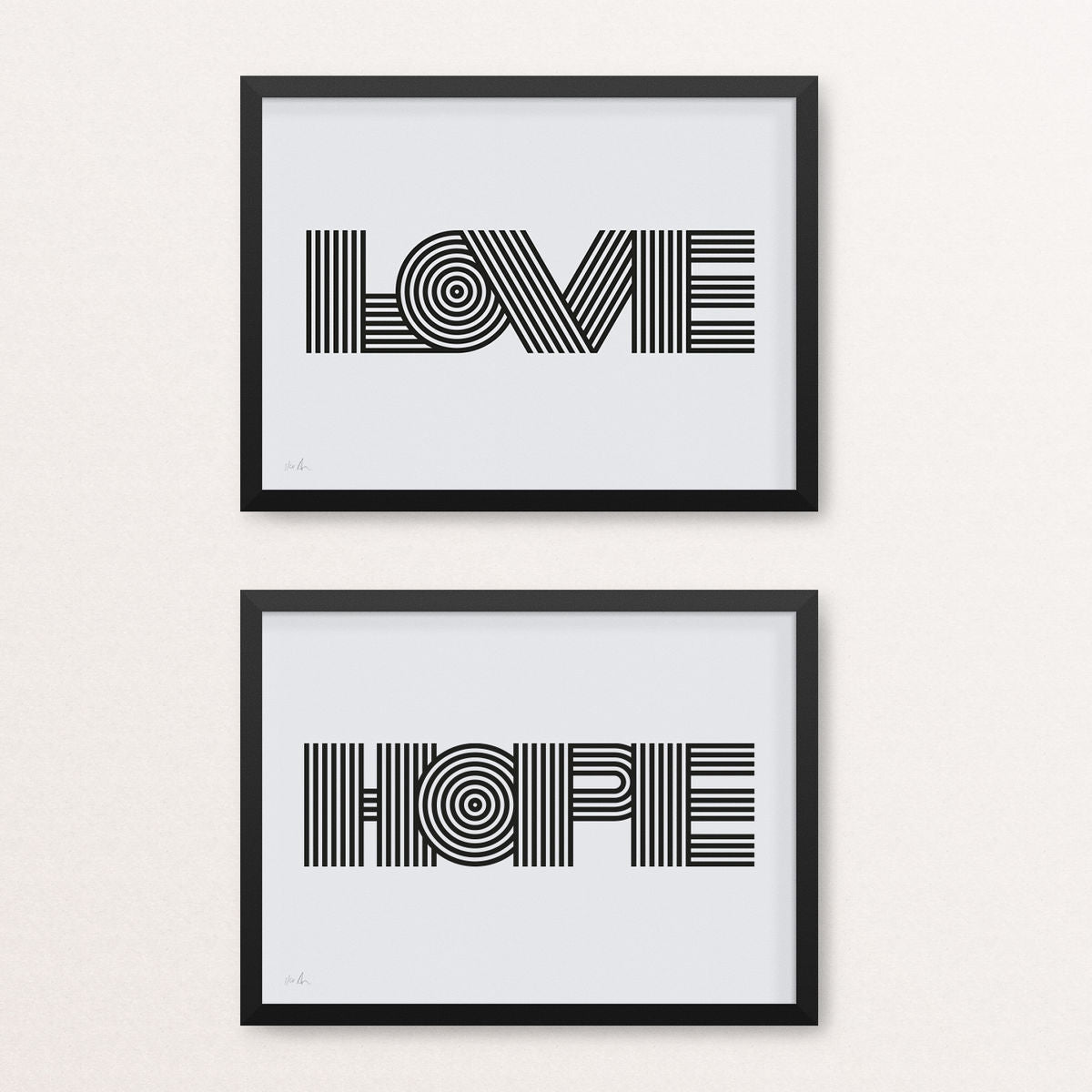Love + Hope - Limited Edition Screen Print Diptych