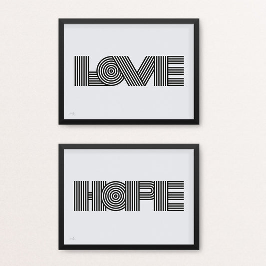 Love + Hope - Limited Edition Screen Print Diptych