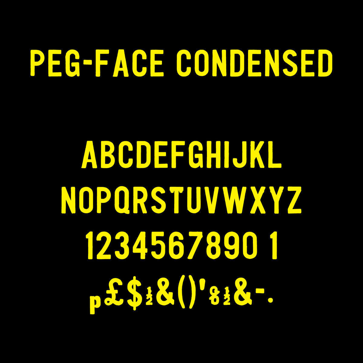 Peg-Face™ Typeface