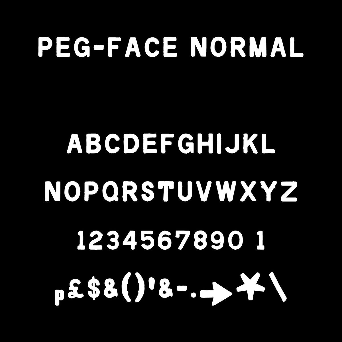 Peg-Face™ Typeface