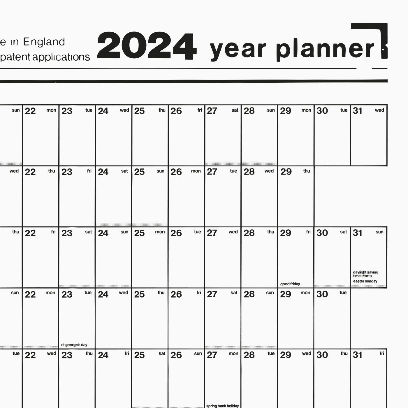 2024 Year Planner Landscape