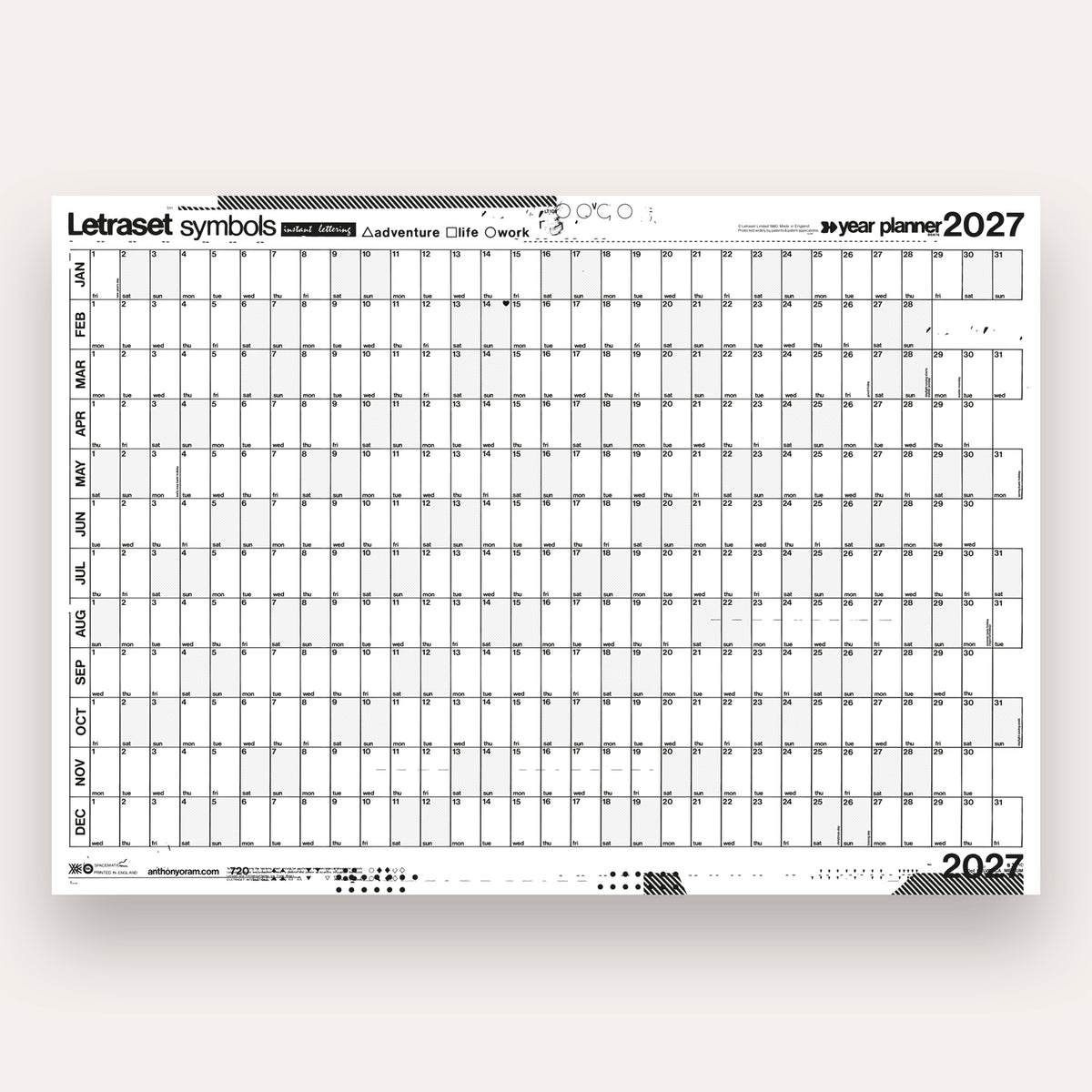 2027 Year Planner Landscape