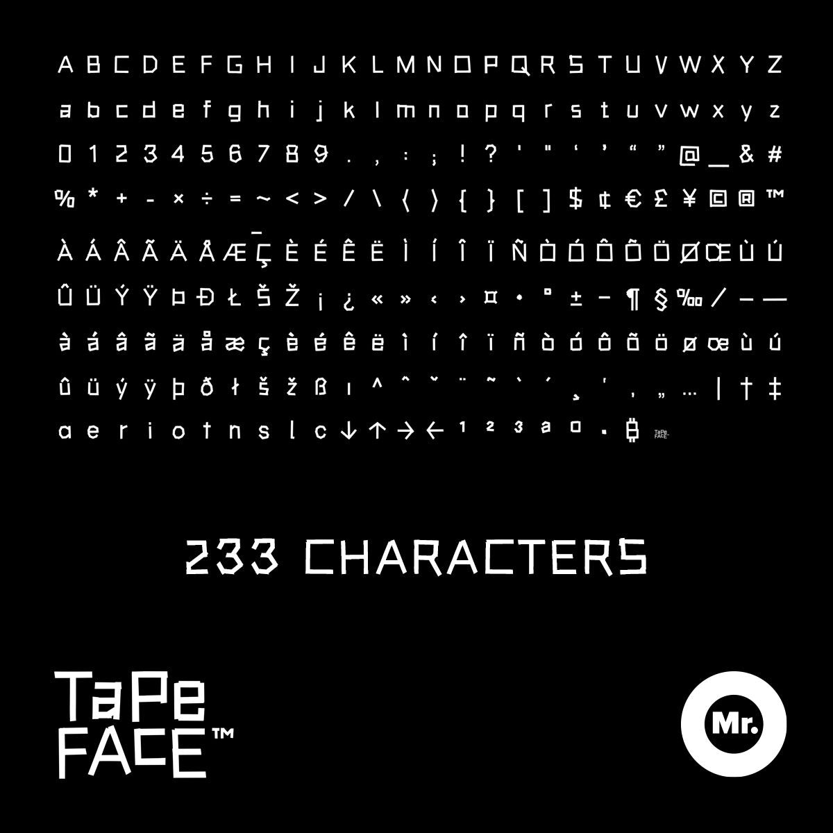 Tape-Face™ Typeface