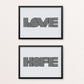 Love + Hope - Limited Edition Screen Print Diptych